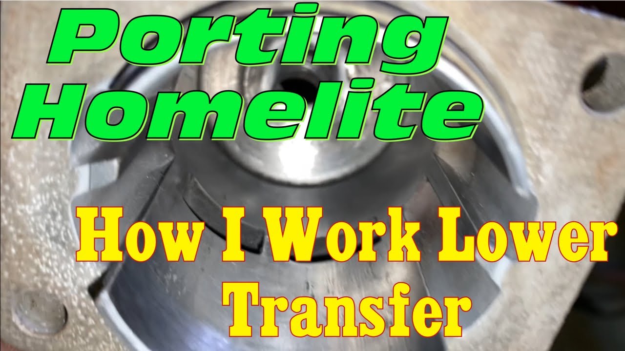 How I port The Lower Transfer On A Homelite Chainsaw.  Cleaning Bad Cylinder To Make It Usable.