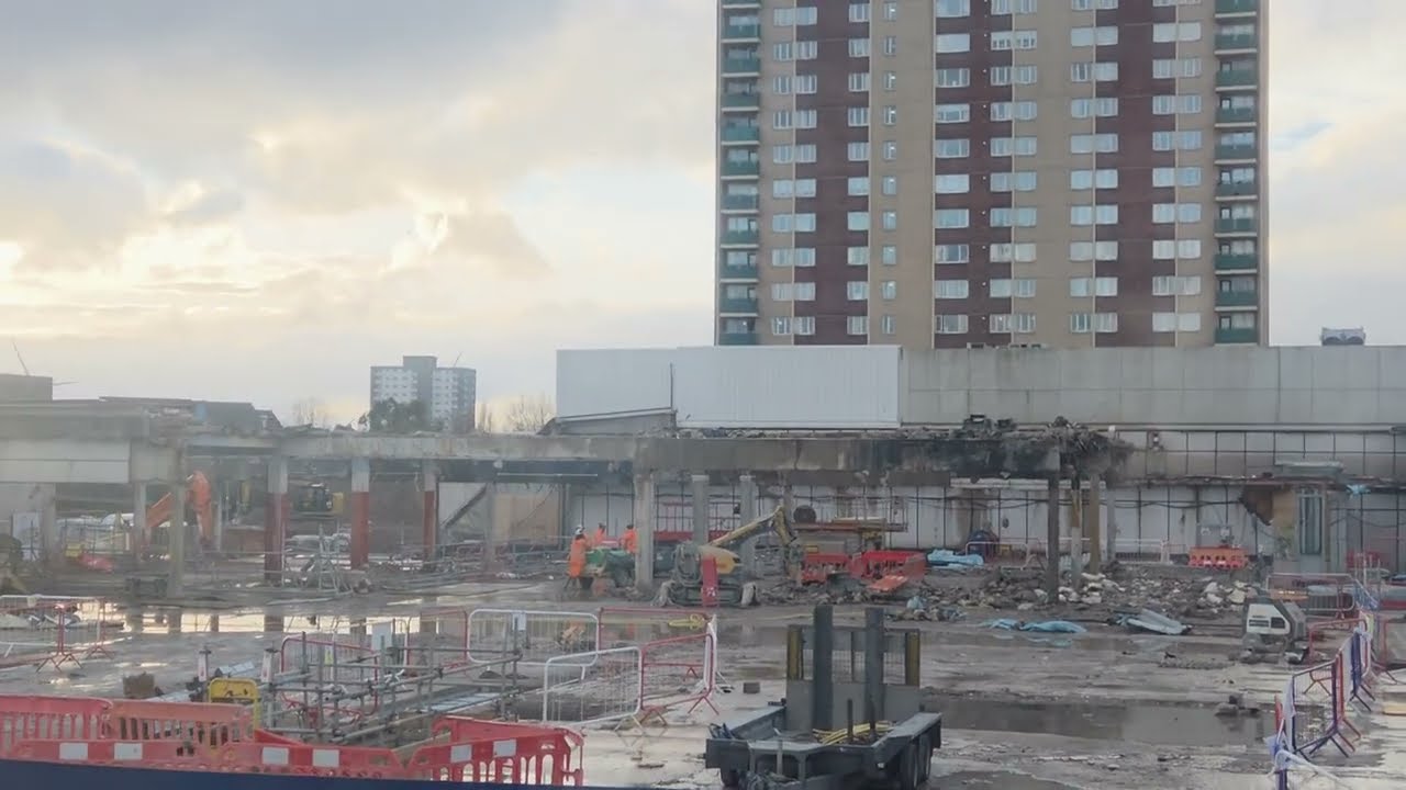 Demolishion of Bootle Strand Shopping Centre 9th December 2025