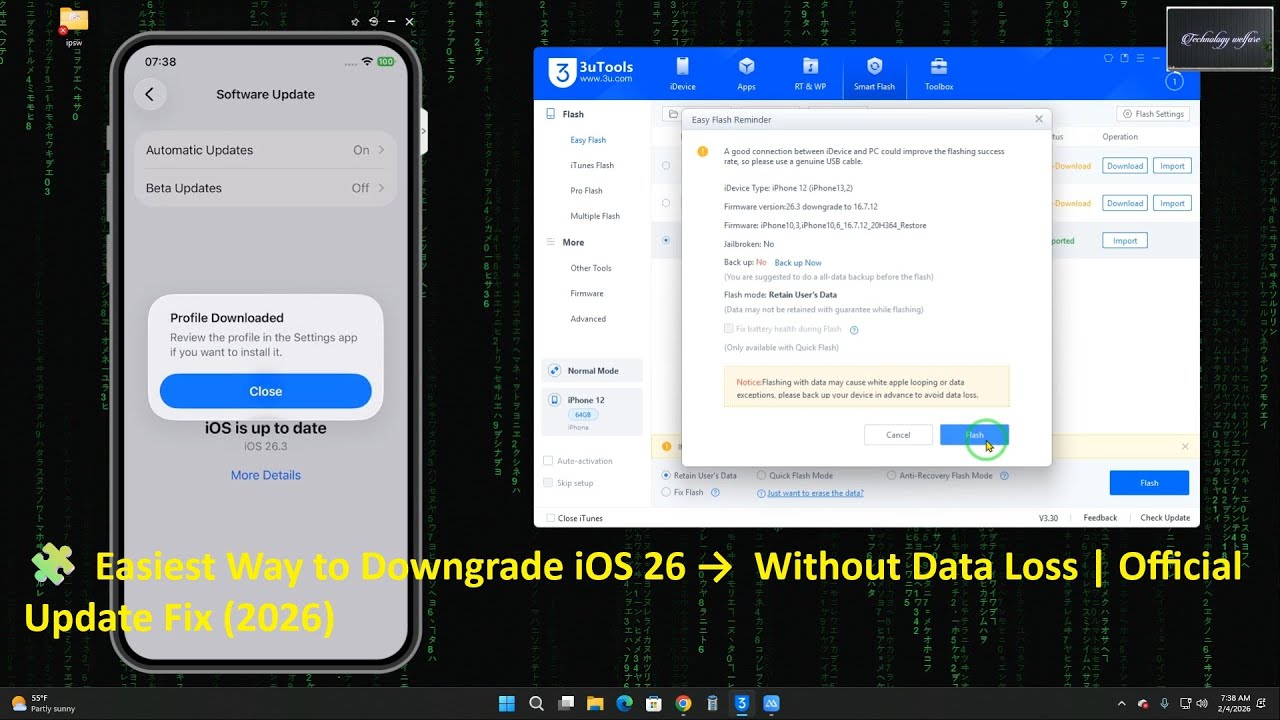 Как понизить версию любой iOS (подписанной и неподписанной) на iPhone без потери данных!✅