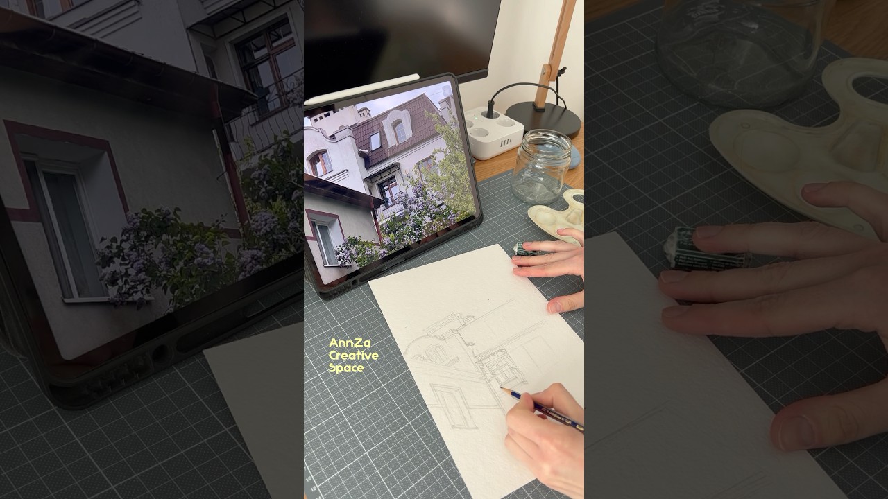 Первый этап: набросок карандашом #art #artist #sketch #urbansketch #sketching #pencilsketch