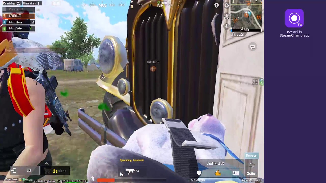 Broadcast powered by StreamChamp