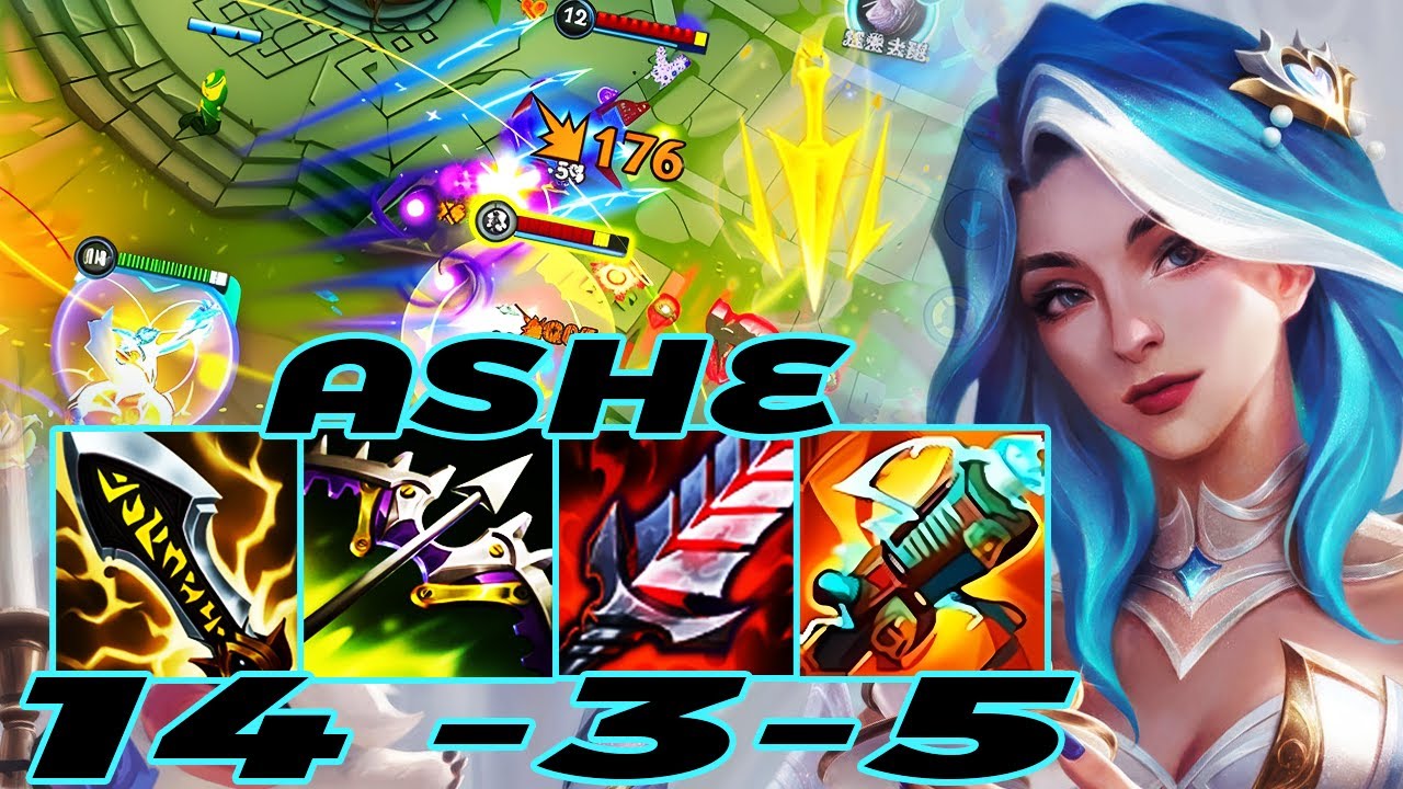 WILD RIFT ASHE ADC GAMEPLAY | 14 -3 -5 MVP | ASHE BUILD RUNES
