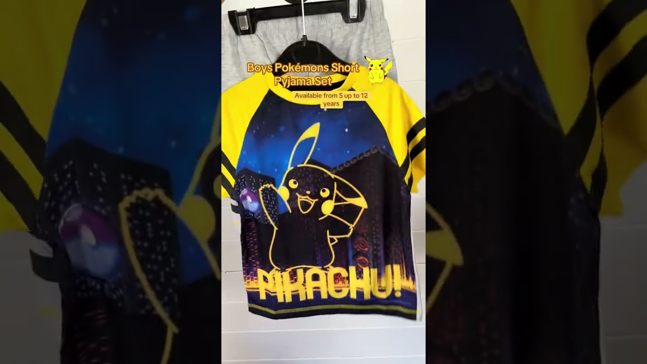 Cute Pok&eacute;mon Pikachu Boys Pyjama Set! #pokemon #pokemontiktok #fok