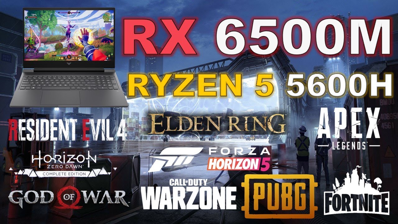 HP VICTUS - RX 6500M + Ryzen 5 5600H TEST GAMING