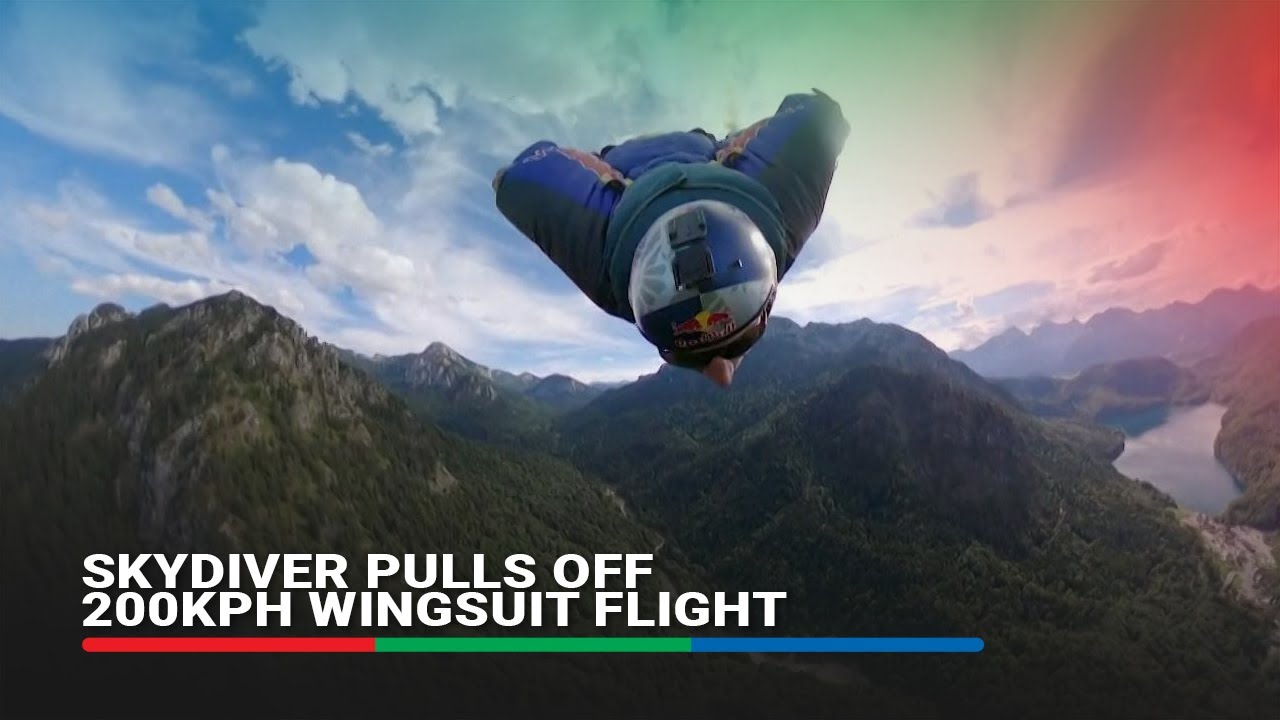 WATCH: Skydiver pulls off 200kph wingsuit flight | ABS-CBN News
