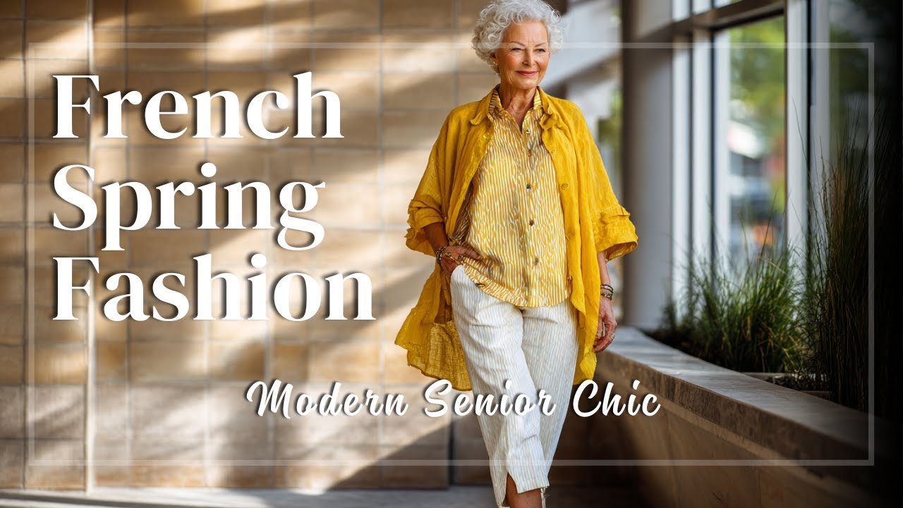 French spring fashion 🪞 senior women embrace timeless chic with modern genius
