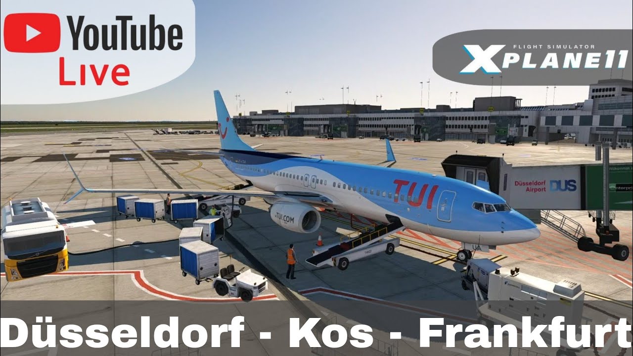 X-Plane 11 | Düsseldorf - Kos - Frankfurt (EDDL-LGKO-EDDF) | B737