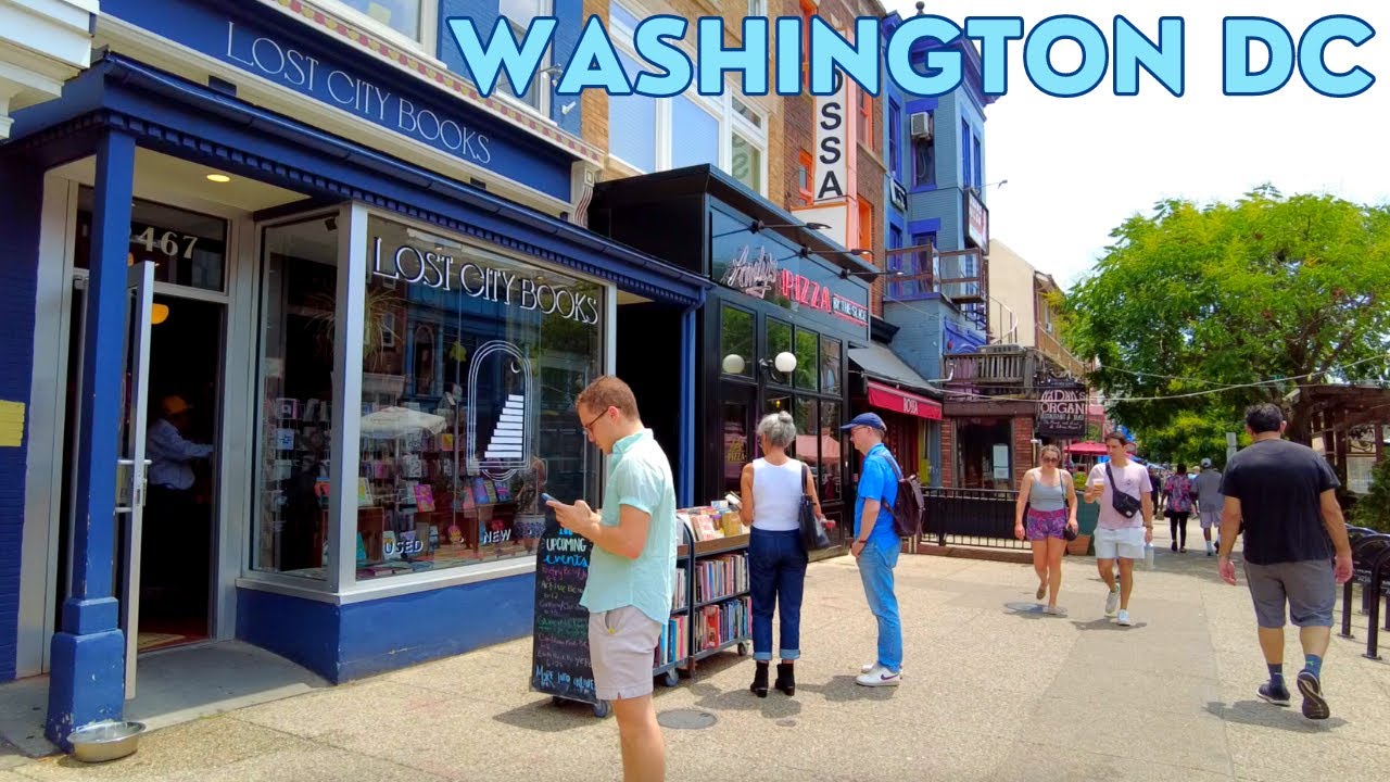 Adams Morgan, Washington DC ☀️ | Weekend Walk in the City 🏙️ (18th St NW, Lost City Books, and More)