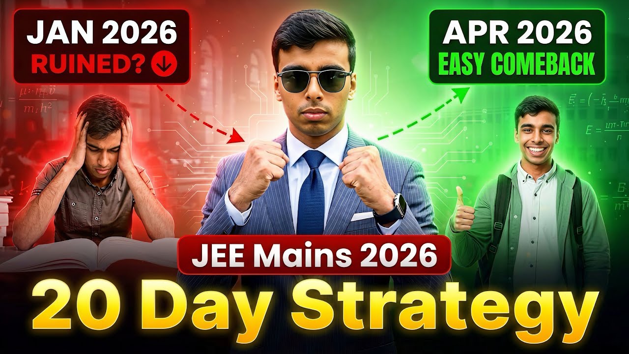 JEE Main 2026: Last 20 Days WAR PLAN Strategy 🔥 (I got 99.45%ile Using this Roadmap )