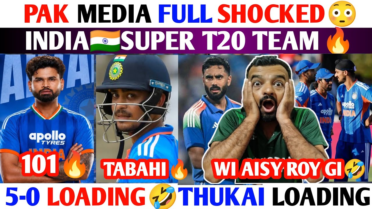 PAK MEDIA😳INDIA BEAT WI😳| SHERYAS IYER 100🔥UFF TABAHI