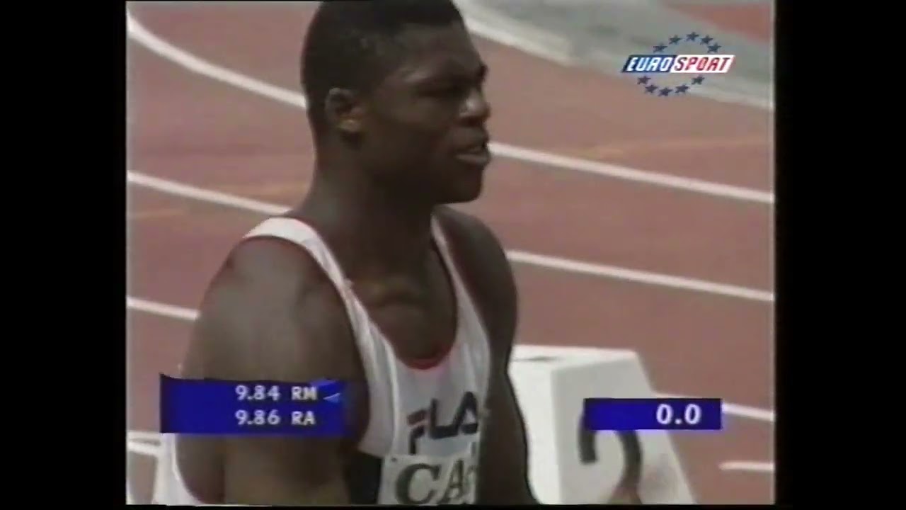1998 Dakar African Championships - Men's 100m Final - Seun Ogunkoya VS Frankie Fredericks