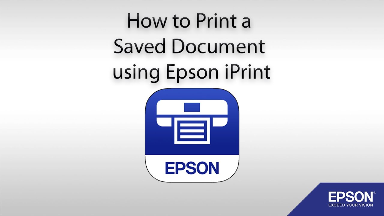 How to Print a Saved Document Using Epson iPrint