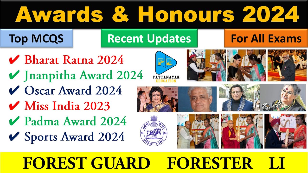 Awards and Honors 2024 Selected MCQS for All Exam by @PATTANAYAKEDUCATION