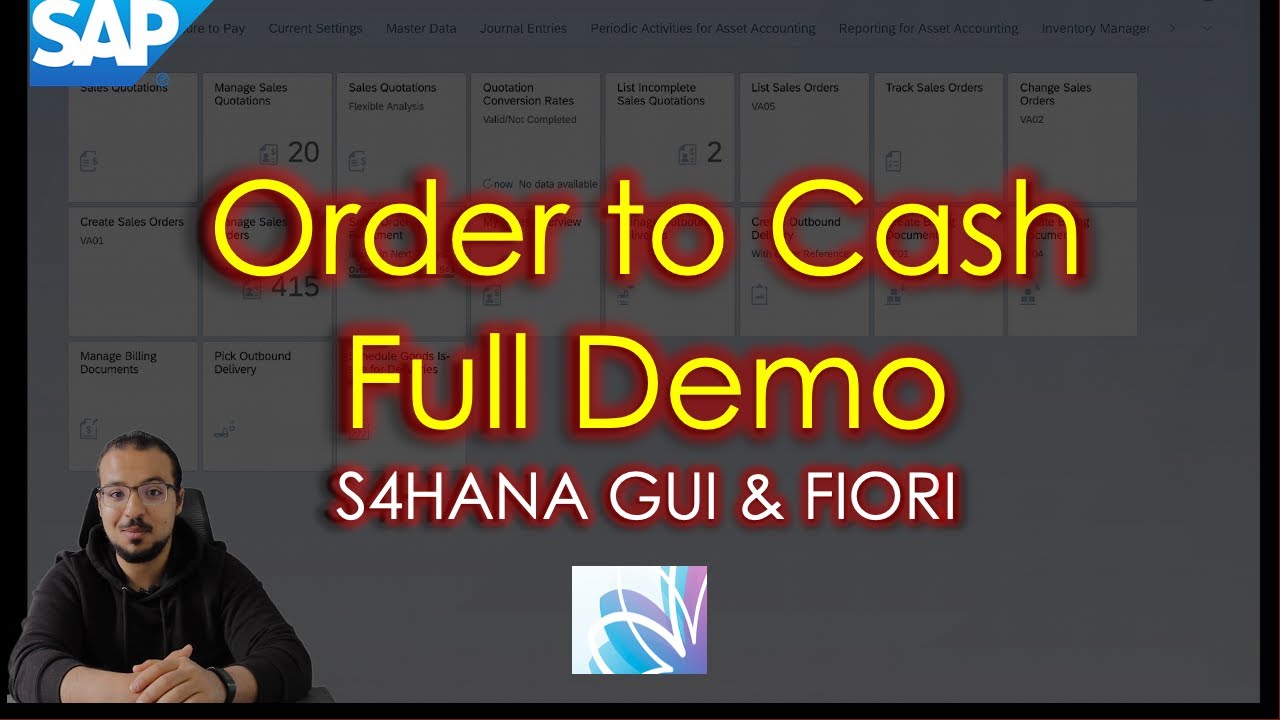 Обзор Order to Cash (O2C): полная демонстрация SAP S4HANA (GUI / FIORI)