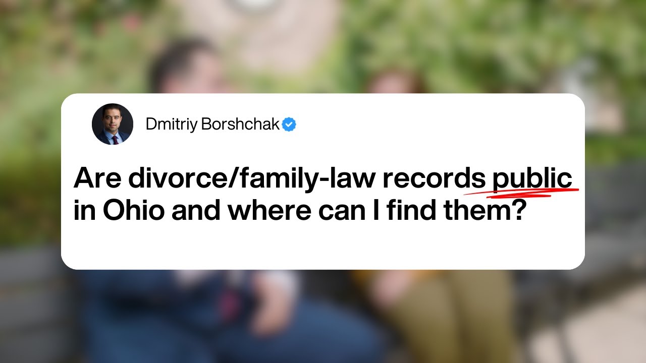 Are divorce/family-law records public in Ohio and where can I find them?