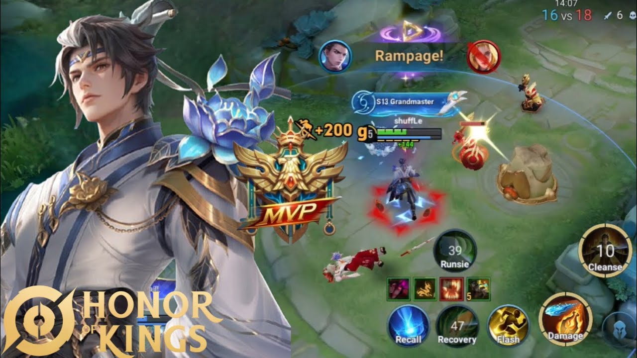 MVP!!! Ди Ренцзе: 200% скорости атаки | Геймплей Honor of Kings