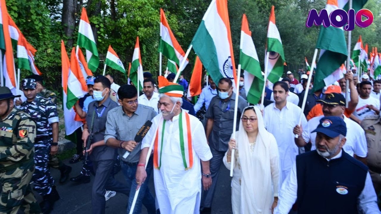 Kashmir | Massive Turnout In Tiranga Rally Led By LG Manoj Sinha On Banks Of Dal lake