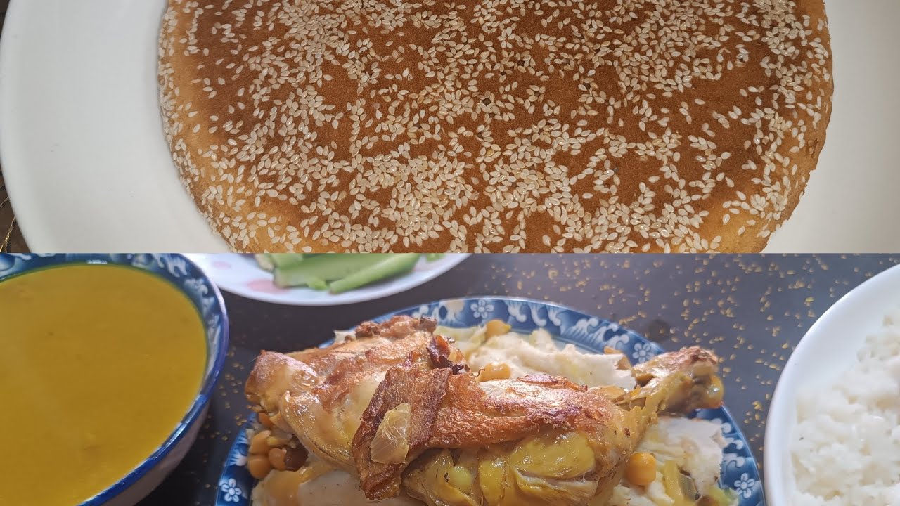 كيكه السمسم والهيل اجنن 😍 اطيب تشريب دجاج  وطبخت نوعين تمن 😋 مطبك تمن بالشبنت والقرنابيط 🌹🌹