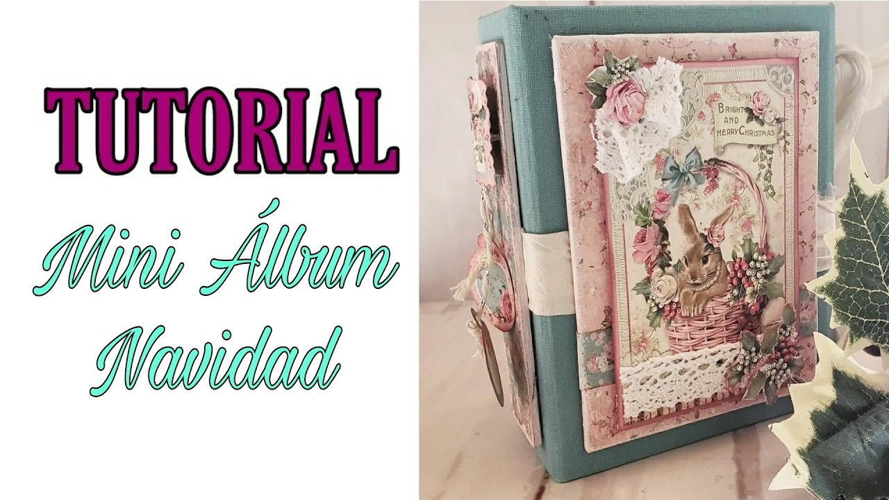 MINI ALBUM NAVIDAD, verde agua