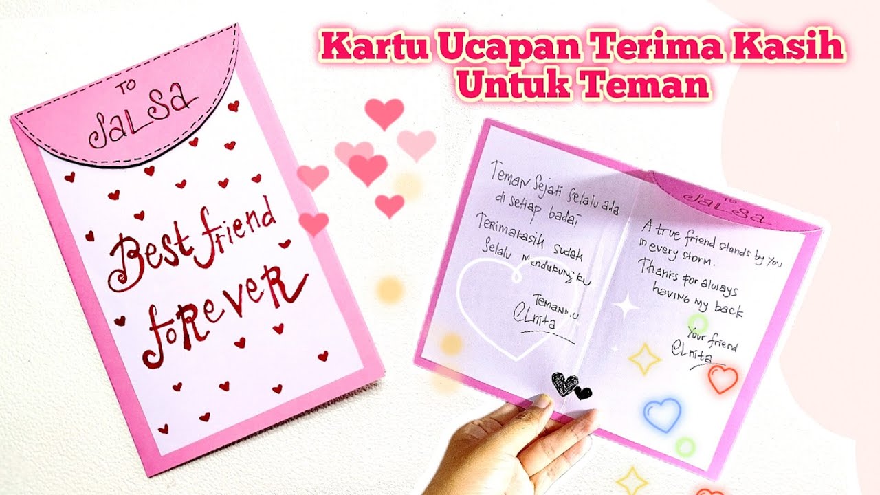 Membuat Kartu Ucapan Terimakasih Untuk Teman | Kartu Ucapan Untuk Teman | Happy Friendship Day