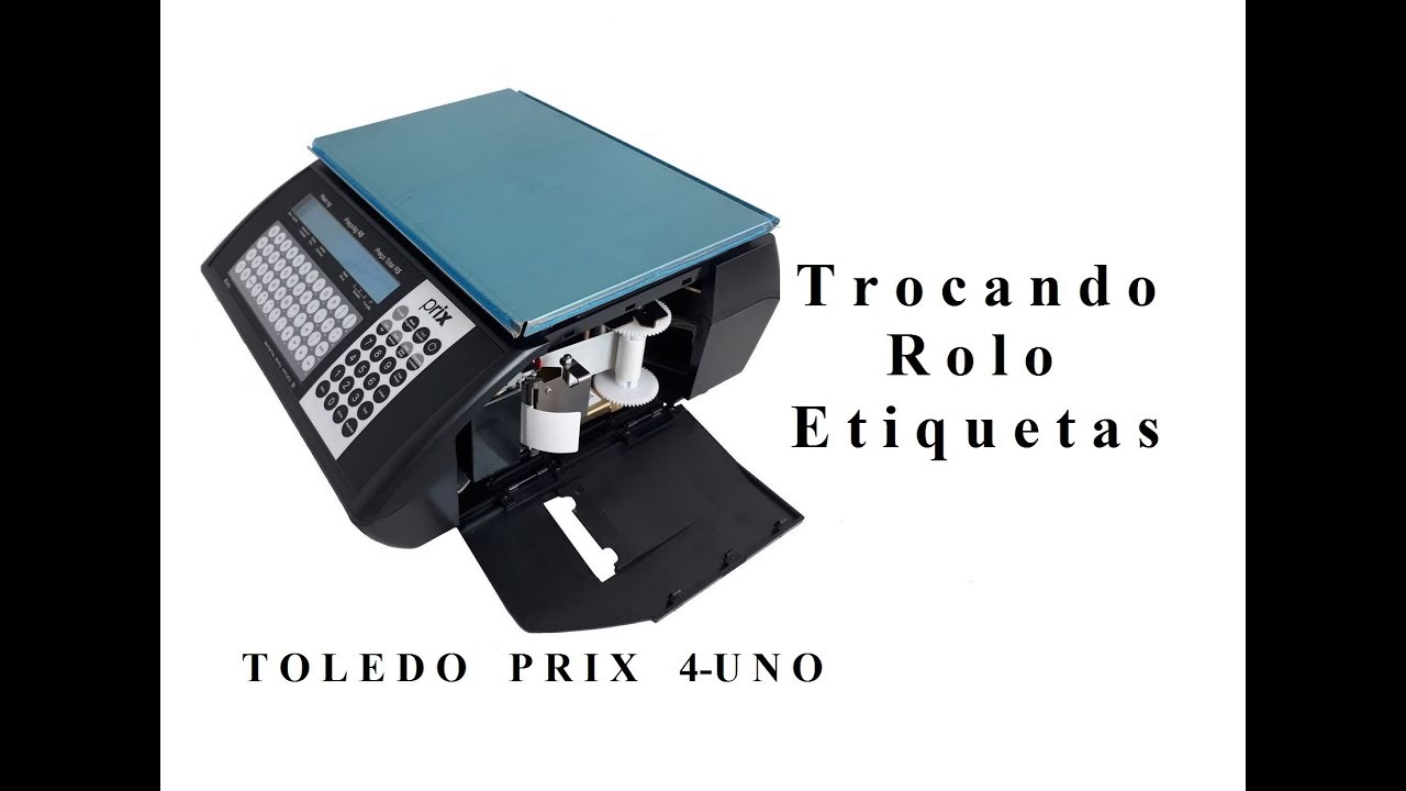 Trocando Rolo Etiqueta balança digital  Toledo Prix 4-UNO