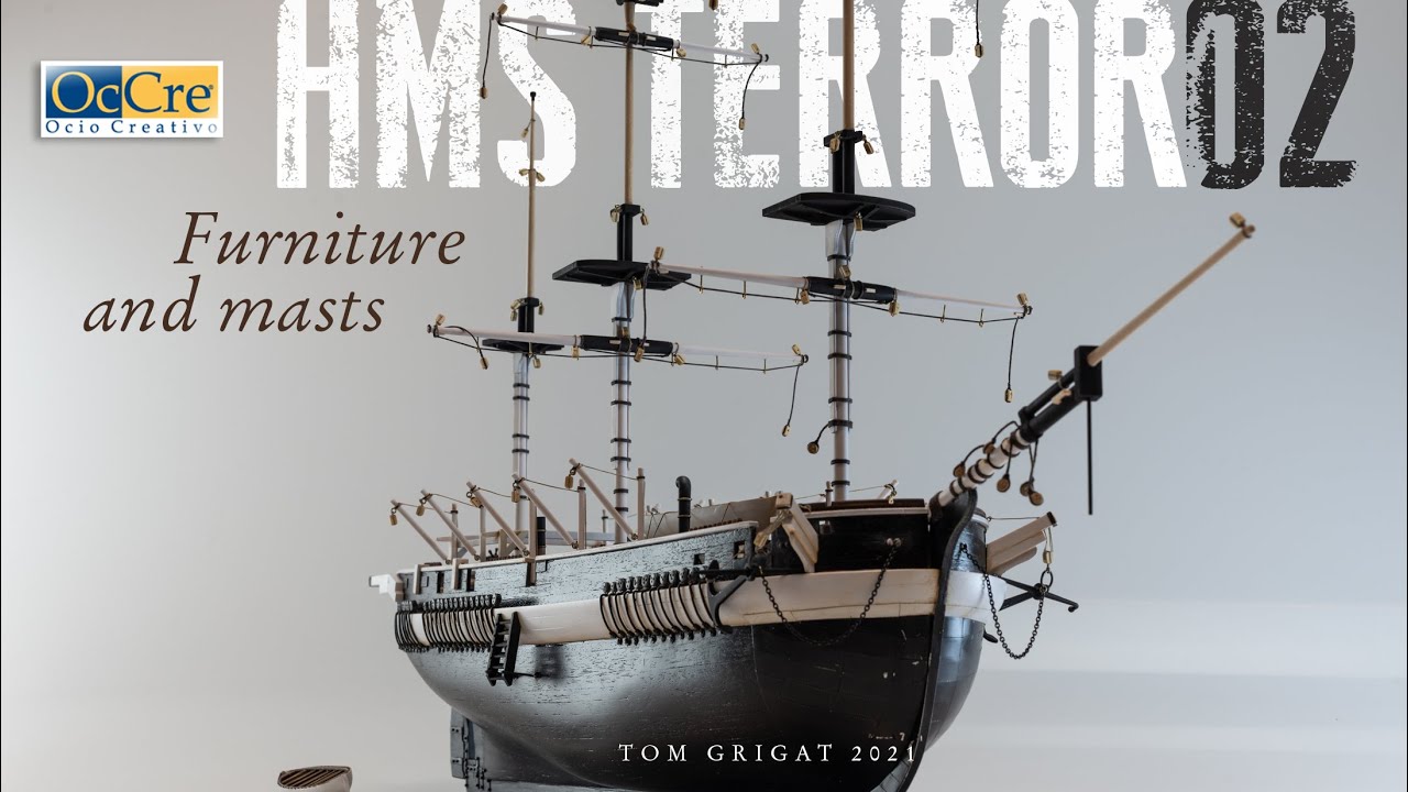 Furniture and masts - part 02 of building the HMS TERROR from Occre