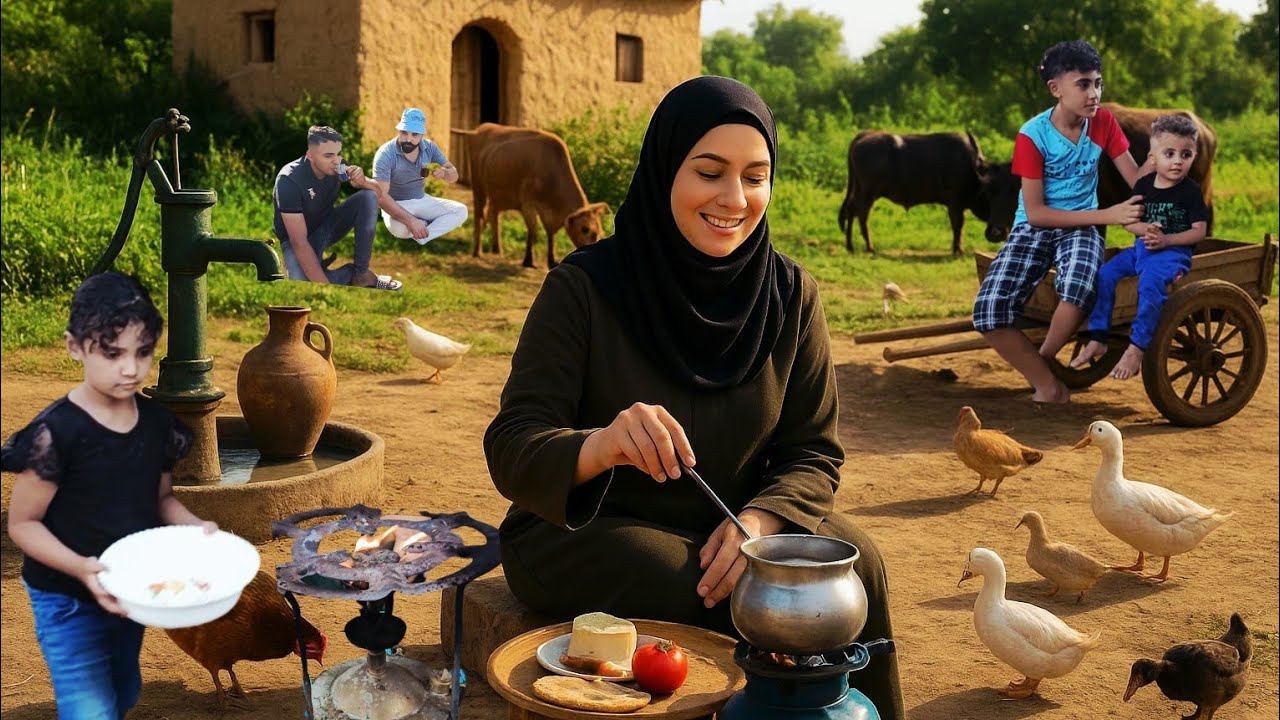 فطار على وابور الجاز القديم من القرية المصرية بروح زمان 