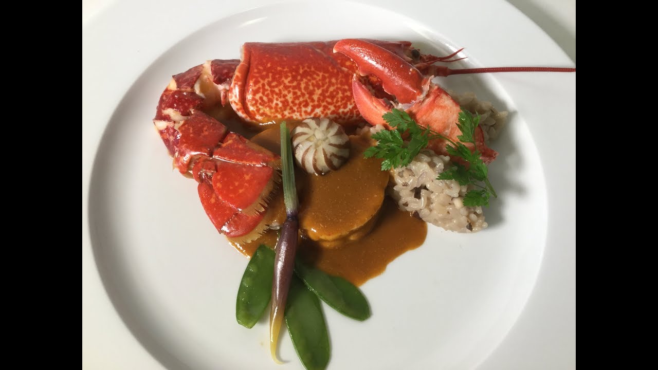 Duo de lotte et homard à l'américaine