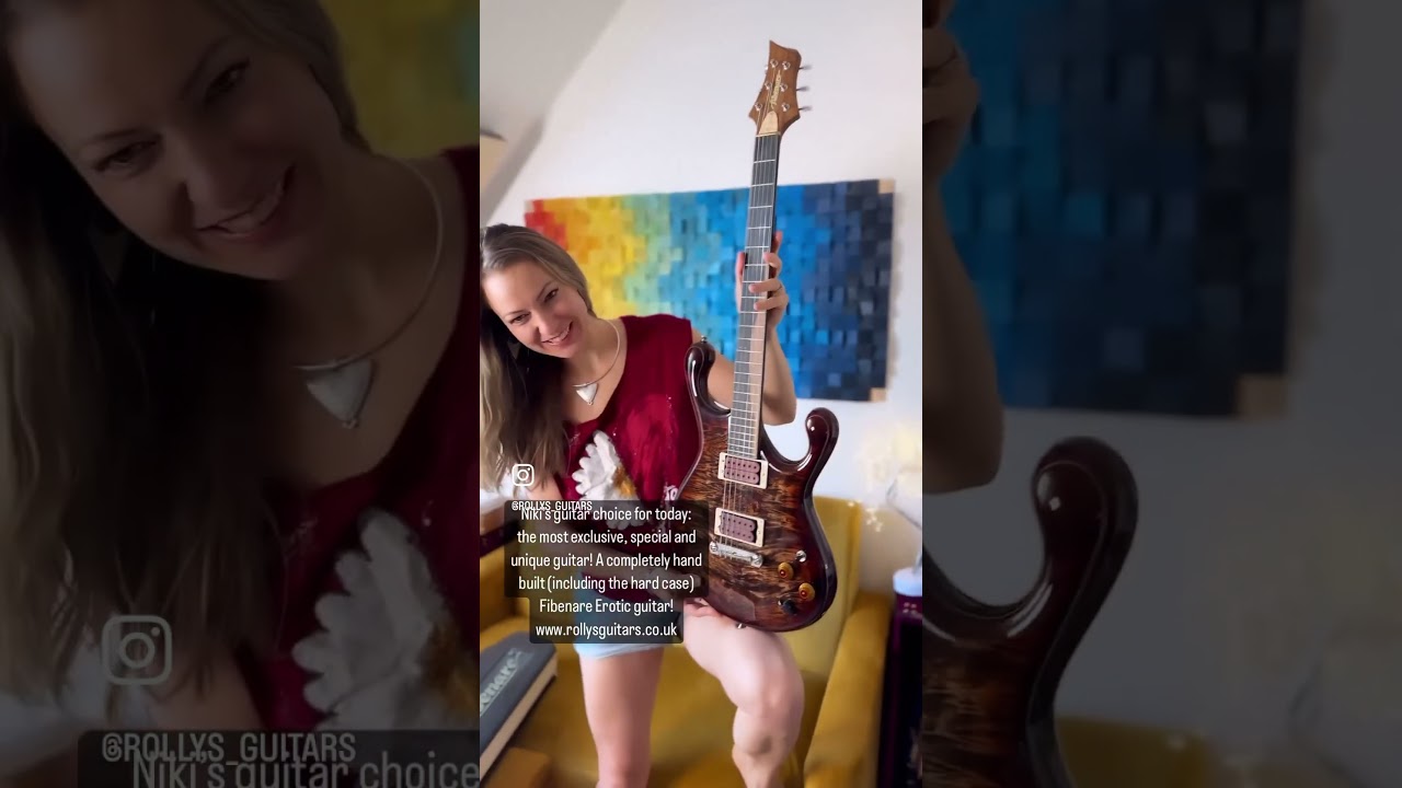Niki’s guitar choice! #fibenare #fibenareguitars #fibenareerotic #girlswithguitars