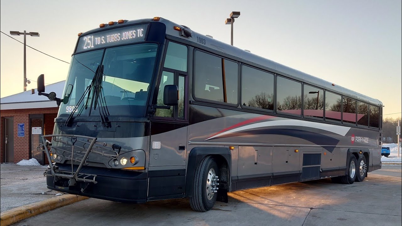 Ride On GCRTA 2020 MCI D4500CT 1903 On Rt 251 to Stephanie Tubbs Jones Transit Center 