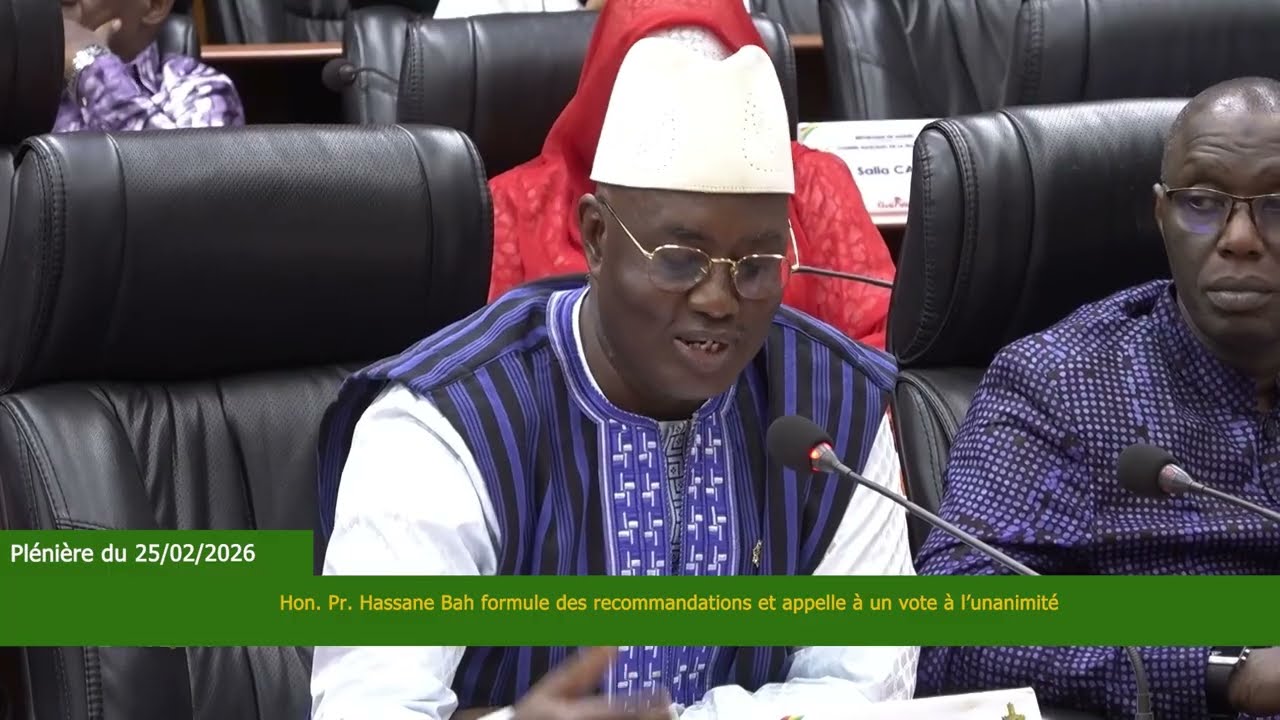Hon  Hassane Bah formule des recommandations et appelle à un vote à l’unanimité