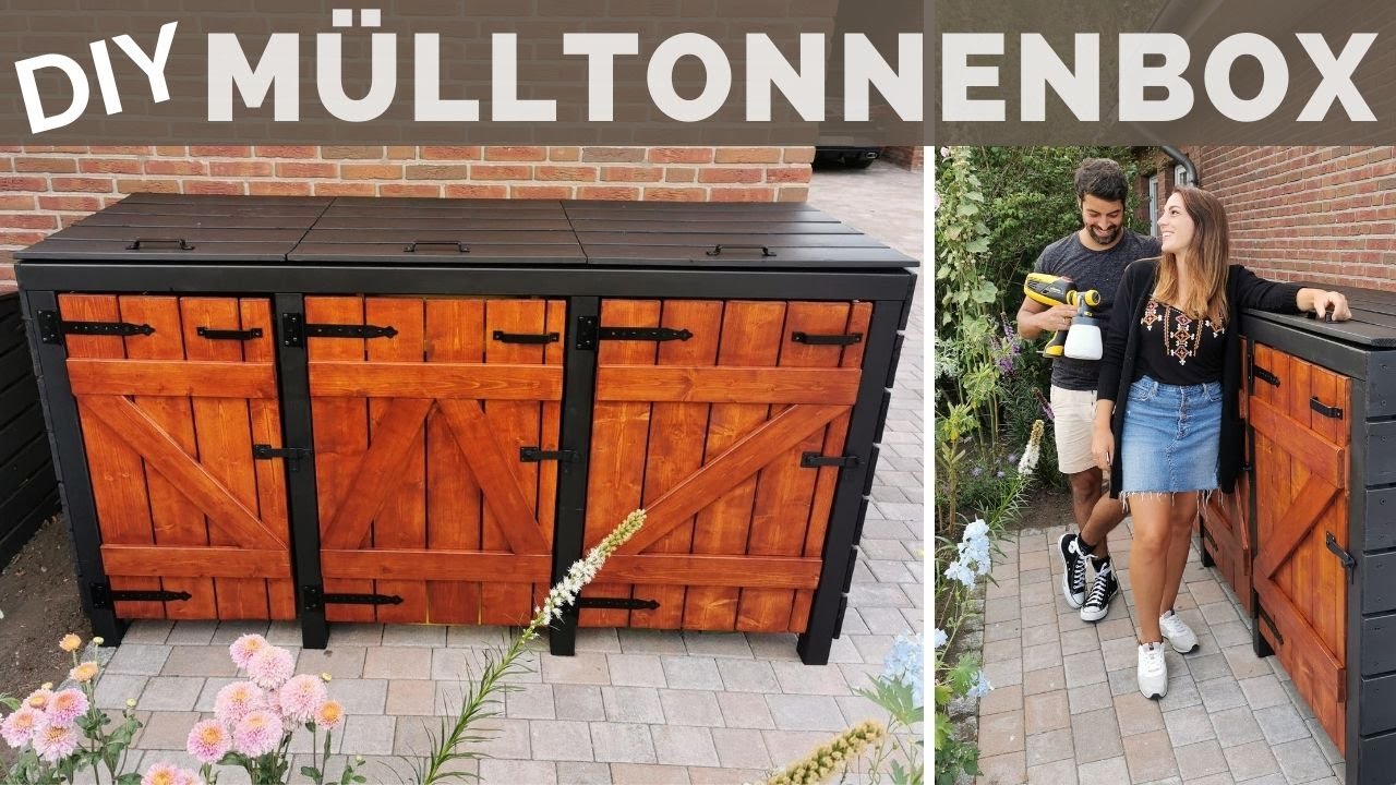 Mülltonnenbox selber bauen | Mülltonnenverkleidung DIY Anleitung | Müllbox aus Holz selber machen