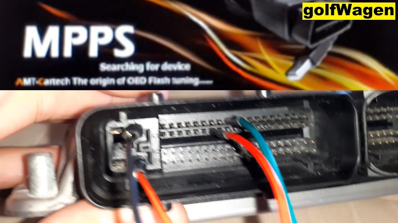 Подключение кабеля MPPS Flash Ecu Tricore