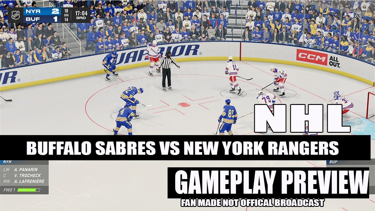 Buffalo Sabres vs New York Rangers | NHL Gameplay Preview (Fanmade Simulation)