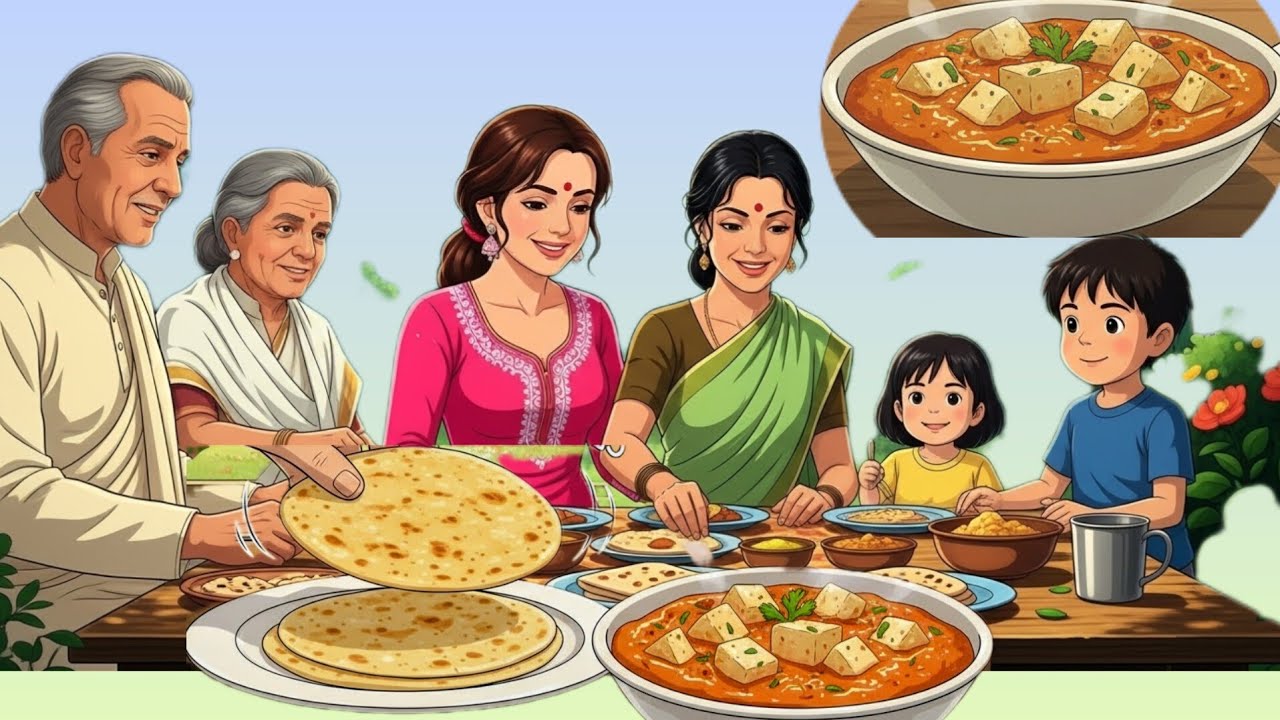 Cozy Indian Kitchen ASMR 🍲| Paneer Sabji & Aloo Paratha😋👌😋 | Ghibli Style Cooking 