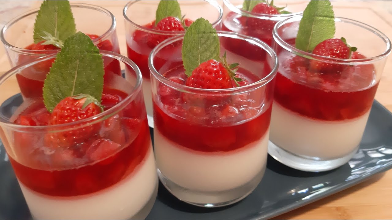 พุดดิ้งสตรอเบอรี่ เย็นๆ อร่อย ชื่นใจ รับหน้าร้อน Strawberry Pudding
