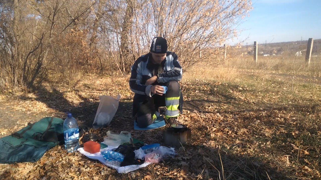 Простой суп с сосисками и осенний поход