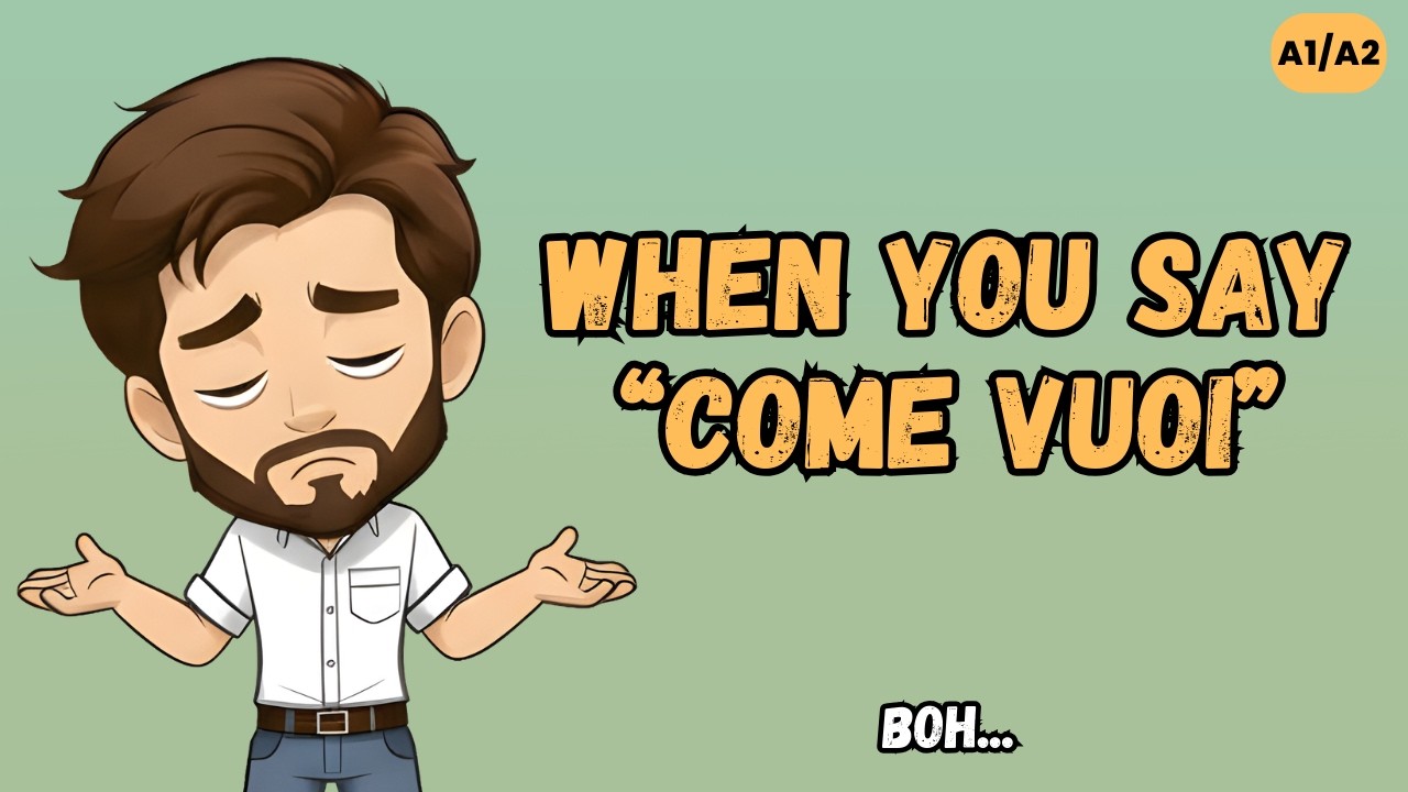 Slow Italian Listening (A1/A2) | When You Say “Come vuoi”