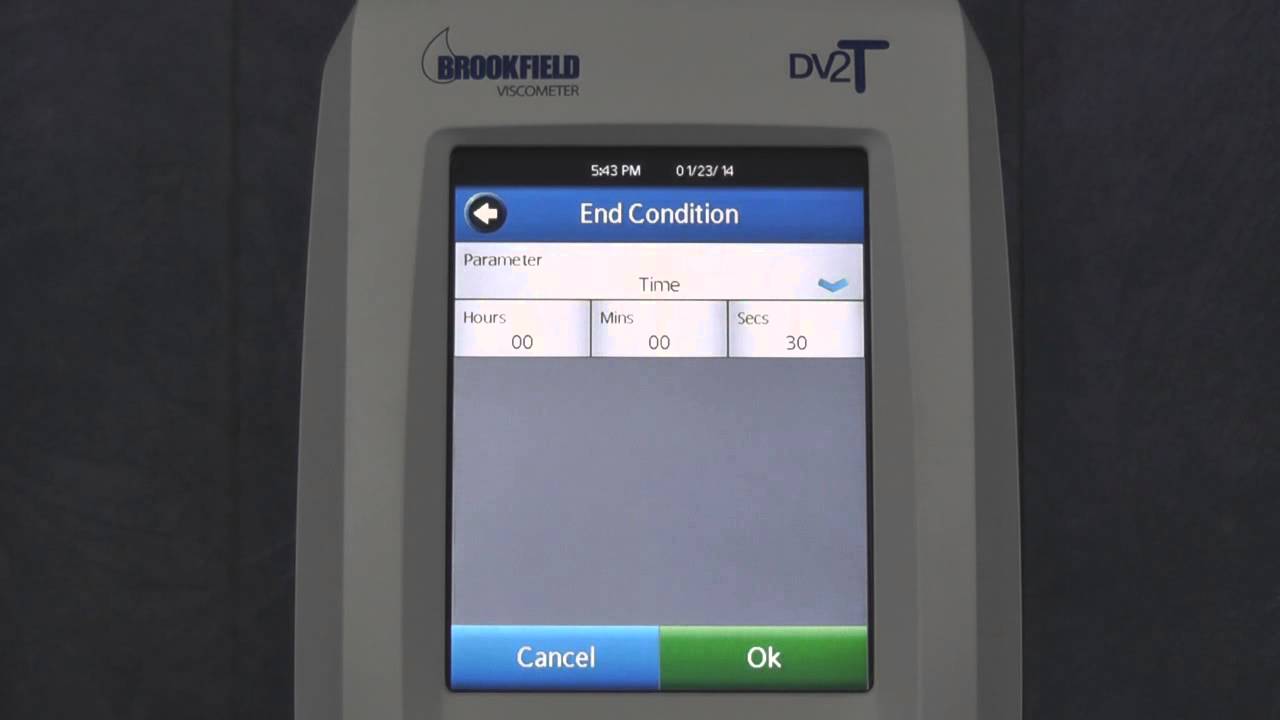 Brookfield DV2T and DV3T End Conditions
