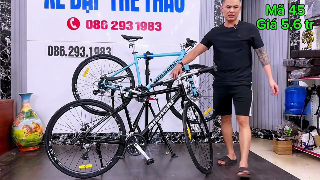1 mẫu xe đạp cực đẹp CỐI NỔ TO giá lại rẻ Bianchi BAA TEM kiểm định nhật bản VT bike BẮC GIANG