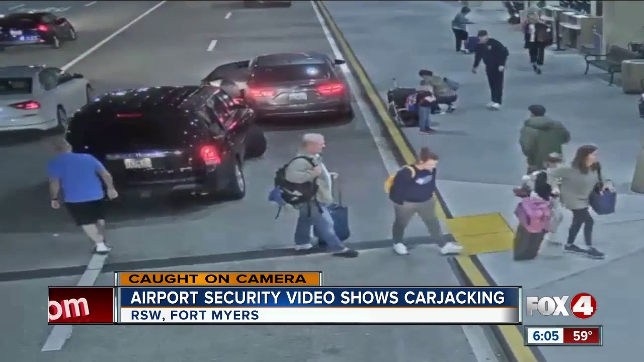 Video released showing dramatic carjacking at Fort Myers airport