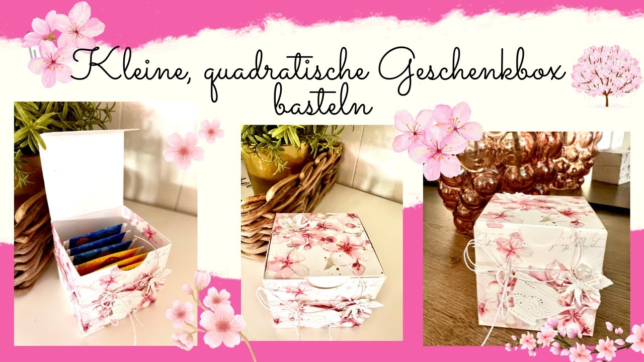 ☀️💞 Kleine, quadratische Geschenkbox basteln  🎀  I DIY I schnell & einfach 🙃 💝 I ☀️💞