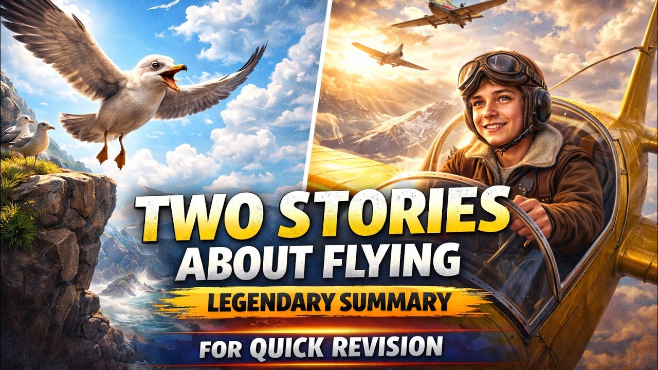 Class 10 English: Two Stories About Flying (One Shot) 📖 | RBSE 2026 | Full Summary in 5 Min! 🚀