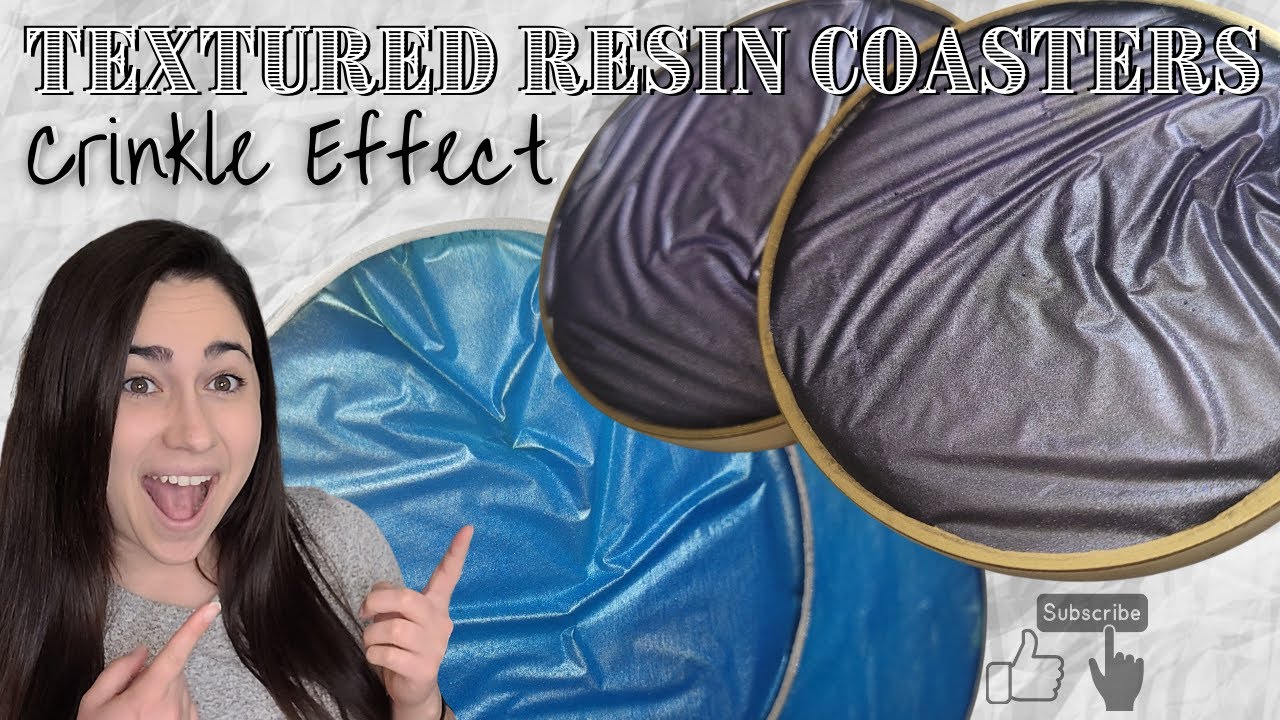 Textured Resin Coasters | Crinkle Effect | How To Make Textured Resin | Crushed Velvet Coasters