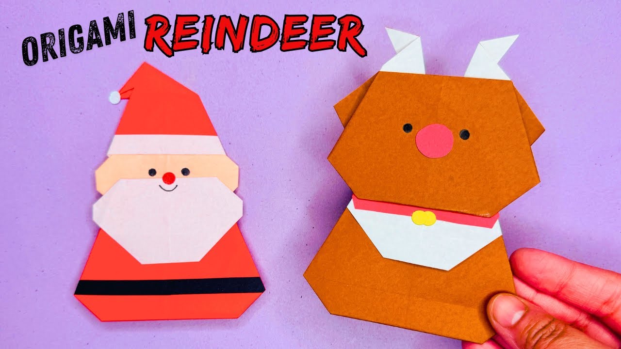Origami Reindeer | Christmas Crafts