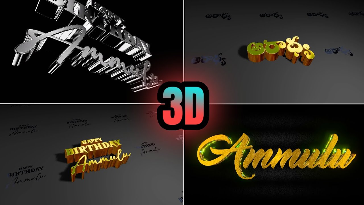 3D Intro Logo Video Editing in Mobile || 3D name animation video editing in Mobile
