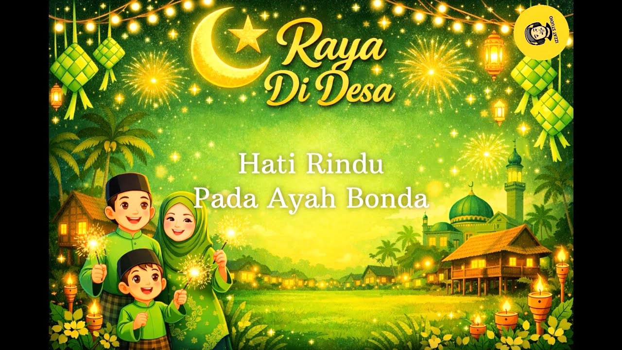 Raya Di Desa - (Lirik Video) - Izzat Studio