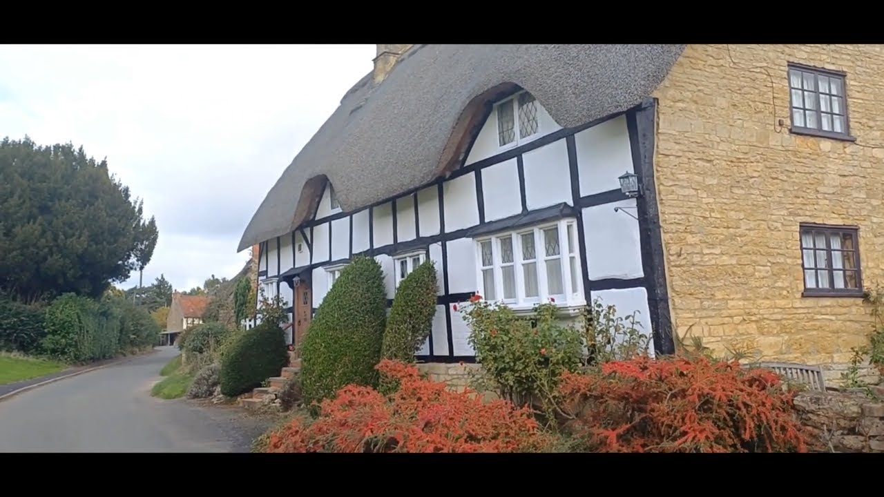 ELMLEY CASTLE VILLAGE AUTUMN WALK  ENGLISH COUNTRYSIDE