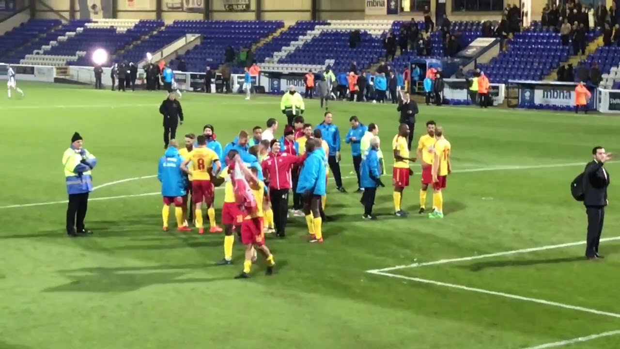 Wrexham celebrations V Chester 2017/18