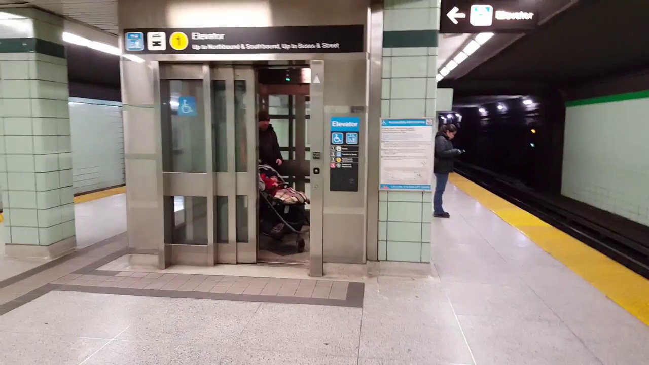 4 Floors TTC Elevator! Northern Hydraulic Elevator at St. George Subway Station, Toronto ON